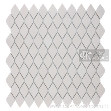 Diamond White Glass Mosaic Pool Tiles